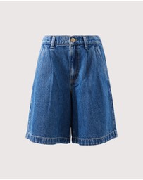 Ceres Life - Sylvie Longline Pleat Denim Short
