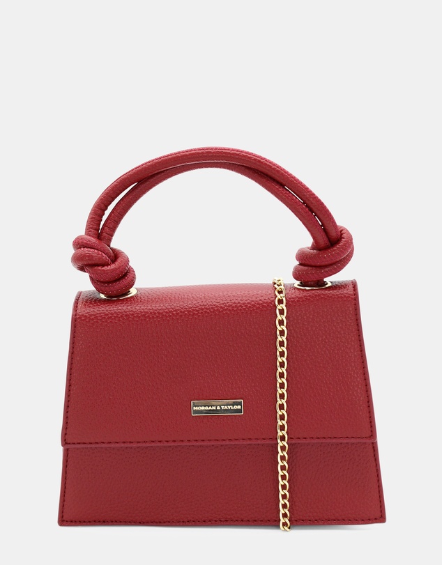 Morgan & Taylor - Naomi Top Handle Bag in Burgundy Red