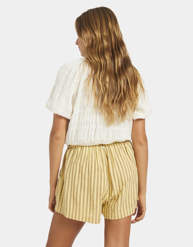 Roxy - Womens Mercado Stripe Elastic Waist Shorts