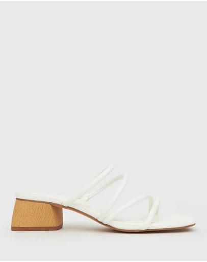 Betts - Hallie Low Wooden Block Heel Mules