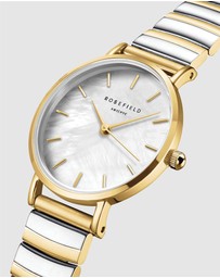 Rosefield - The Small Edit Two-Tone Half Moon Bracelet Watch