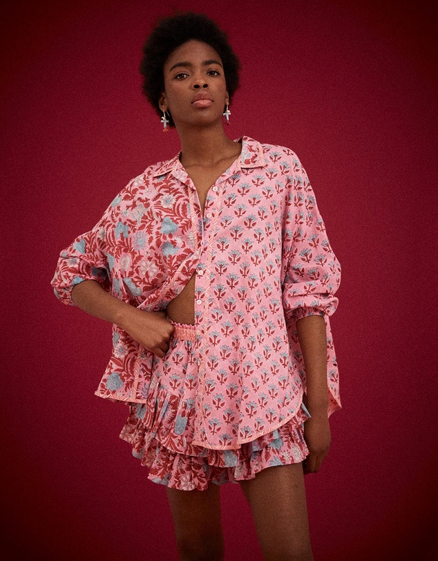 KINGA CSILLA - Kamala Block Print Chalm Shirt