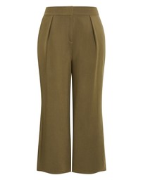 City Chic - Plus Size Tori Wide Leg Pant - khaki