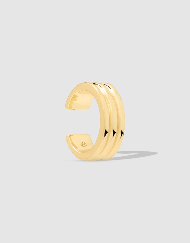 Wanderlust + Co - Triple Band Gold Ear Cuff