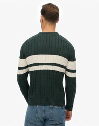 Superdry - Cotton Stripe Cable Jumper