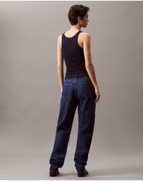 Calvin Klein Jeans - Ribbed Cotton Logo Tank Top