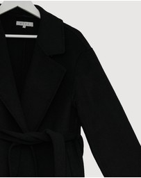 Revibe - Repaired AERE Chloe Double Faced Wool Blend Coat - AU 8