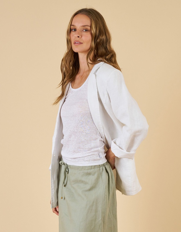 CAMIXA - Jackie Oversized Linen Blazer Jacket