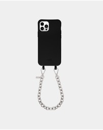 LOUVE COLLECTION - Le Cafe Noir Phone Case + Kate Silver-Plated Wristlet