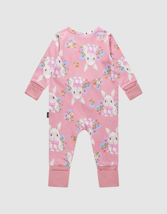 Rock Your Baby - Hunny Bunny Coverall in Peach