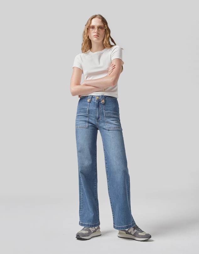 DRICOPER DENIM - Carrie Pacific Blue Wide Straight Leg Jeans