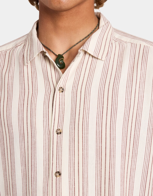 RVCA - Mens Beat Stripe Short Sleeve Shirt