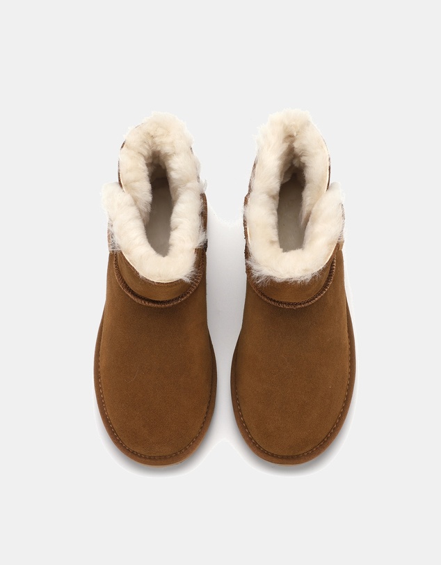 AusWooli Ugg Boots - Cabarita Sheepskin Chic Short Button Boots