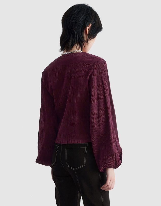 & Other Stories - Smocked Balloon-Sleeve Top