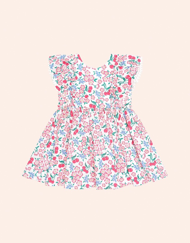 Huxbaby - Tropical Floral Bow Back Dress - Babies-Teens