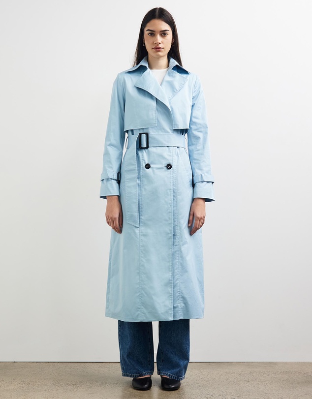 Sofia Irina - Long Sleeve Belted Trench Coat