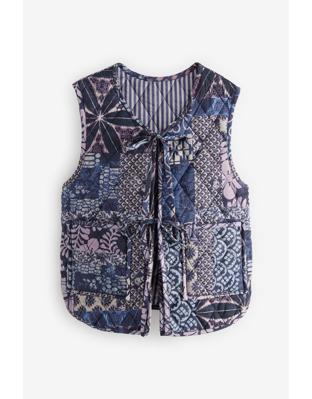 NEXT - Padded Reversible Tie Front Gilet