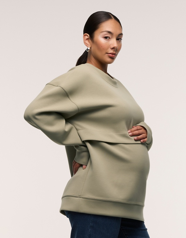 Soon Maternity - Oversized Feeding Zip Jumper