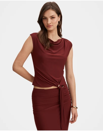 Forever New - Jazelle Hardwear Drape Detail Top