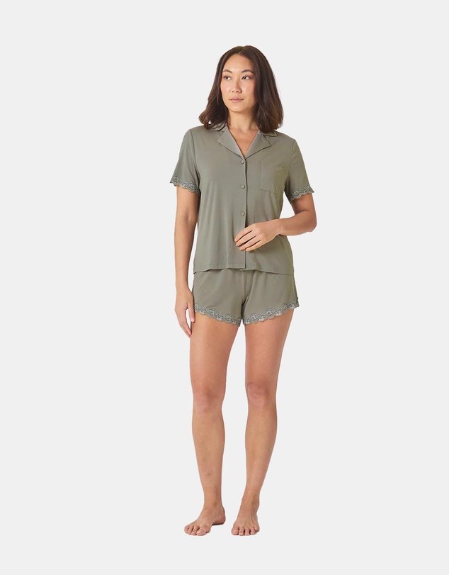Gingerlilly - Joni Bamboo Short Set with Lace