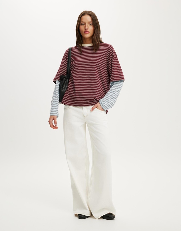 Cotton On - Boxy Double Layer Long Sleeve