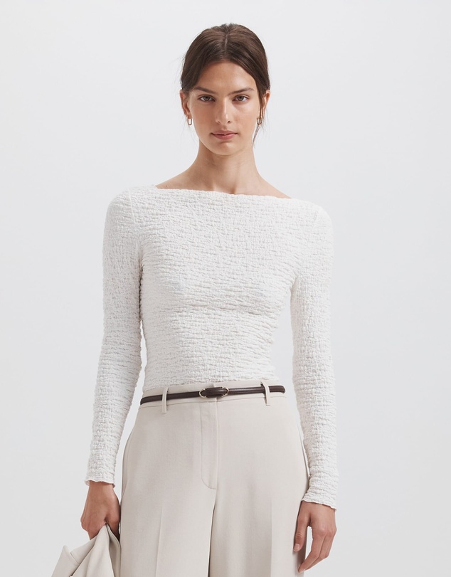 SABA - Luna Textured Long Sleeve Top
