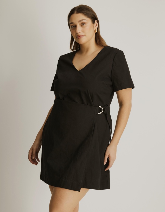 Atmos&Here Curvy - Ellie Cotton Twill Mini Dress