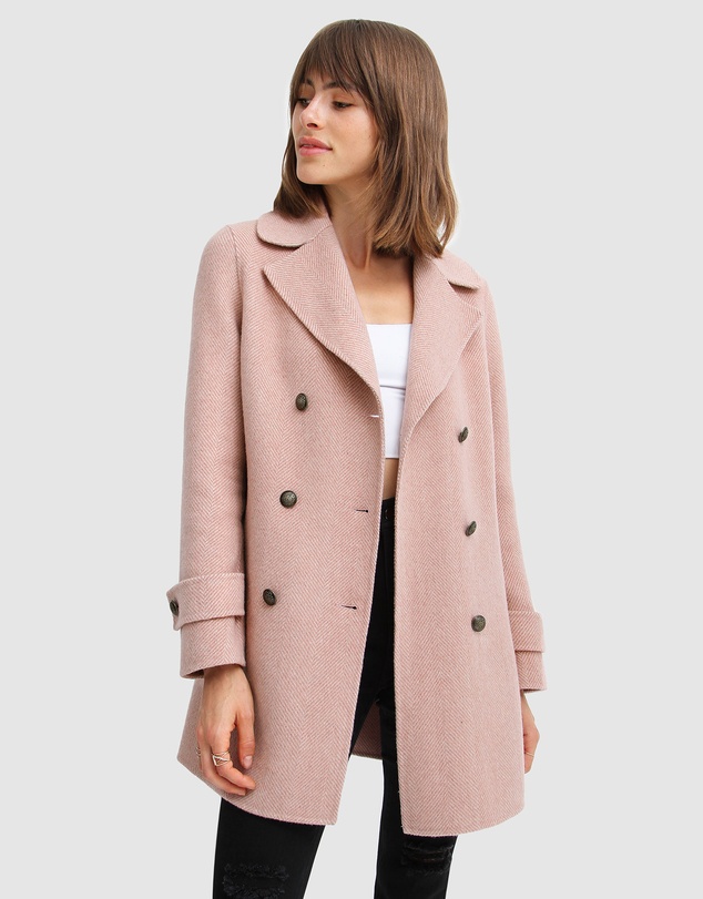 Belle & Bloom - Liberty Sherpa Collar Wool Blend Coat