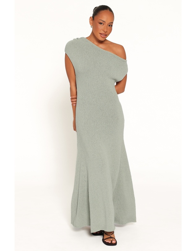 Petal & Pup - Linora Off Shoulder Maxi Dress - Sage Green