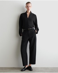 COS - Cropped Wool Barrel-Leg Trousers