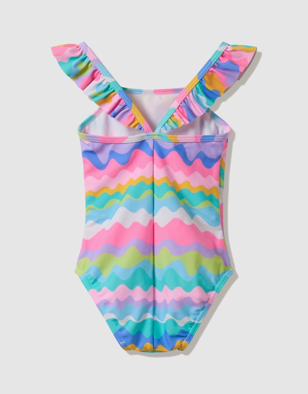 Speedo - Printed Frill Thinstrap One Piece - Babies-Kids