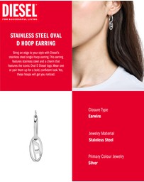 Diesel - Silver-Tone Earring