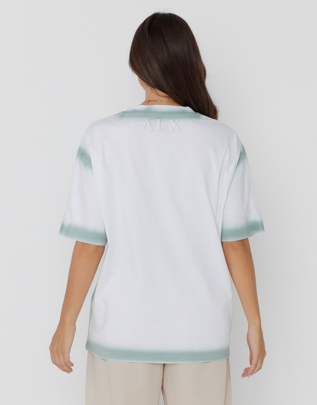 ALEXANDRA - Spray T-Shirt White/Sage