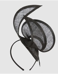 Max Alexander - Black Sinamay Racing Fascinator