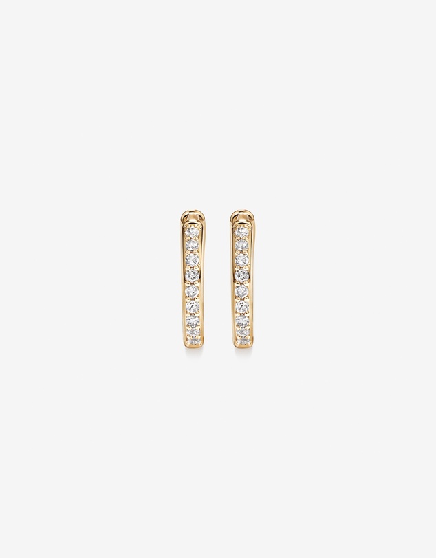 Michael Hill - Round Brilliant Diamond Huggie Hoop Earrings in 10kt Yellow Gold