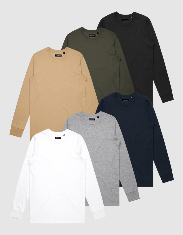 Stock & Co. - 6-Pack Stock Long Sleeve Tee
