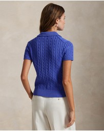 Polo Ralph Lauren - Cable Cotton Short-Sleeve Polo Cardigan