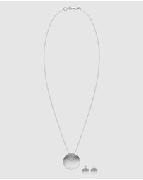 Elli Jewelry - Jewelry Set Basic Geo Circle Brushed 925 Sterling Silver