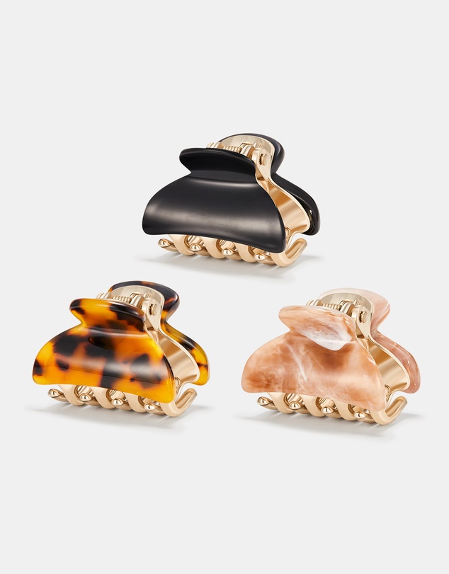 Mestige - Jet Set Mini Acetate Claw Hair Clip - 6 Pack