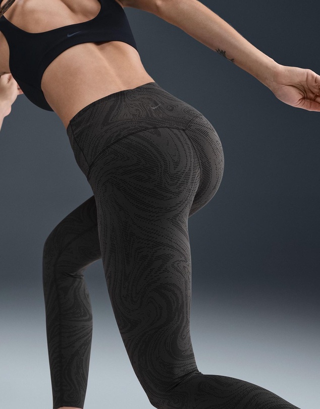 Nike - Zenvy Gentle-Support High-Waisted 7/8 Printed Leggings