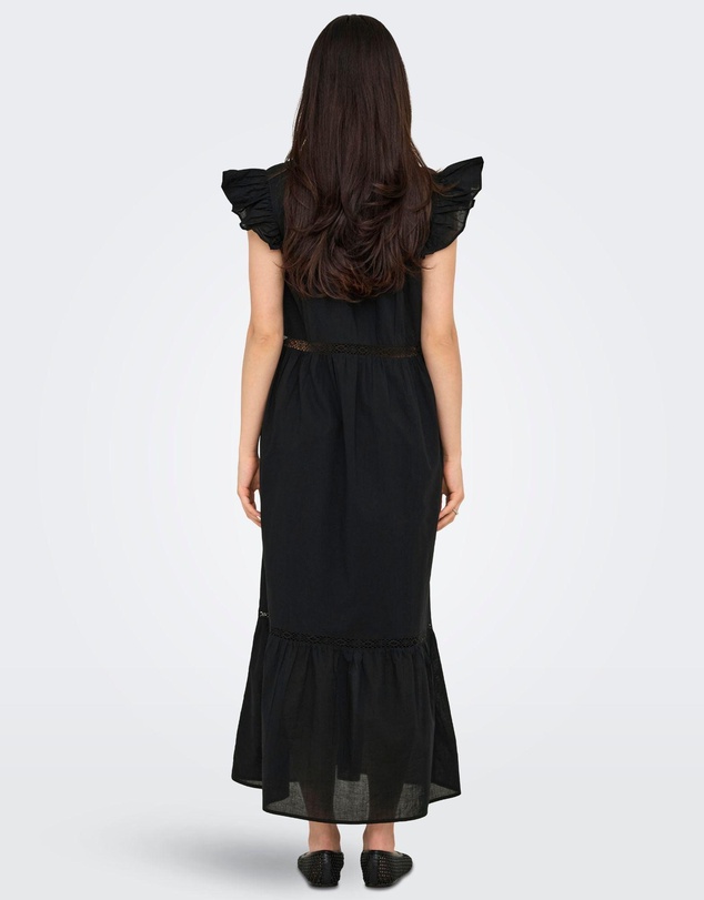 ONLY - Sunny Frilled Cotton Maxi Dress