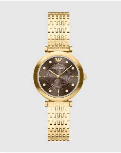 Emporio Armani - Gold Tone Analogue Watch