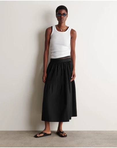 COS - Tiered Gathered Midi Skirt