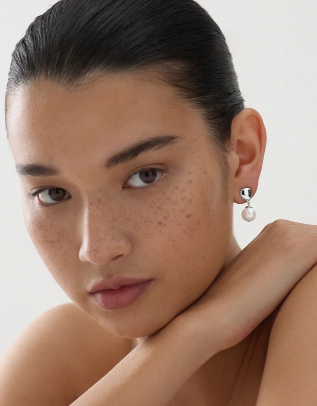 Najo - Islander Silver Pearl Earring