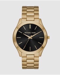 Michael Kors - Michael Kors Slim Runway Gold Watch MK8621