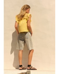 NEXT - Ripped Denim Bermuda Shorts