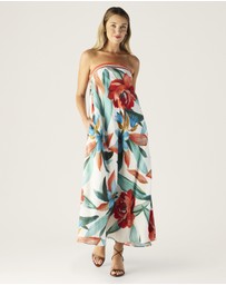 MOS The Label - Fiorina Print Strapless Dress