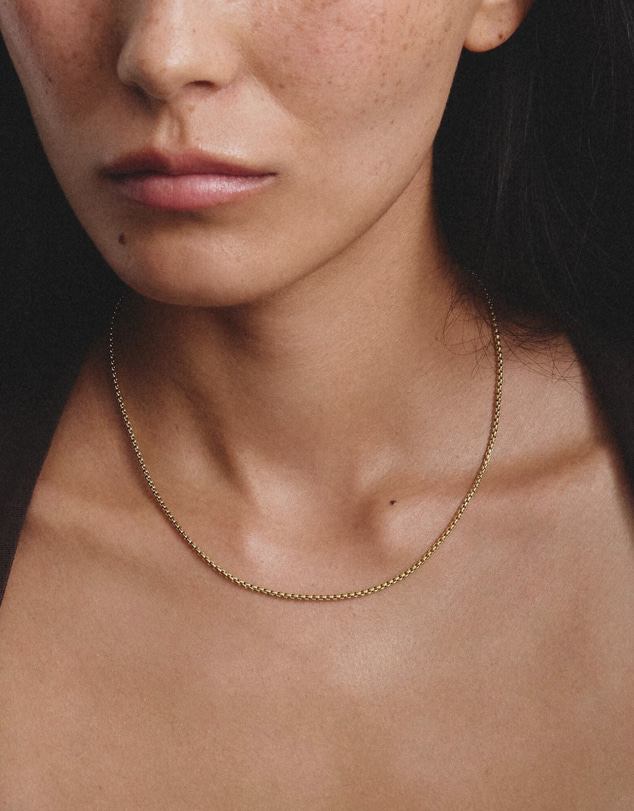 THOMAS SABO - Gold-Tone Stainless Steel Box Chain Necklace 2mm