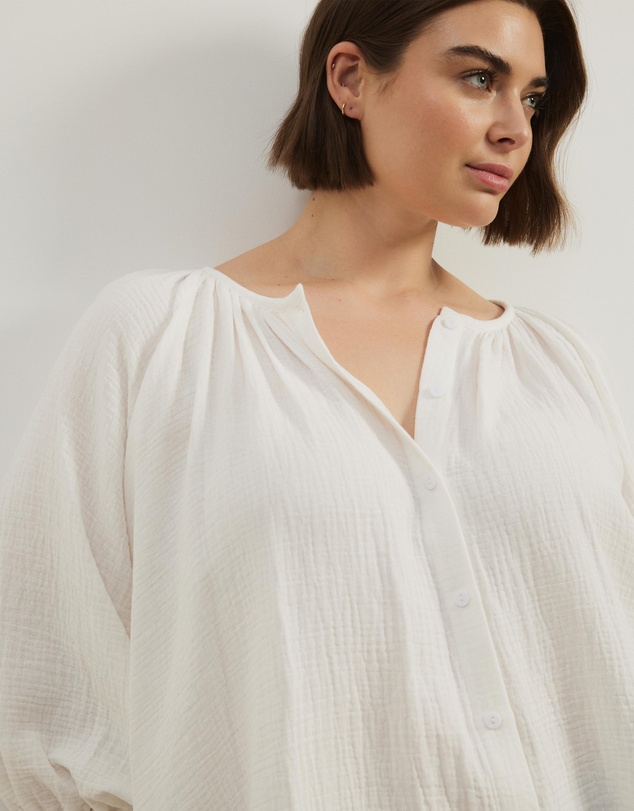 Atmos&Here Curvy - Rosalind Cotton Blouse