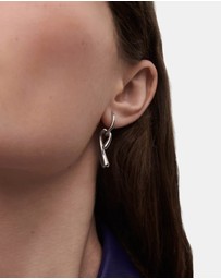 PDPAOLA - Twist Silver Hoops
